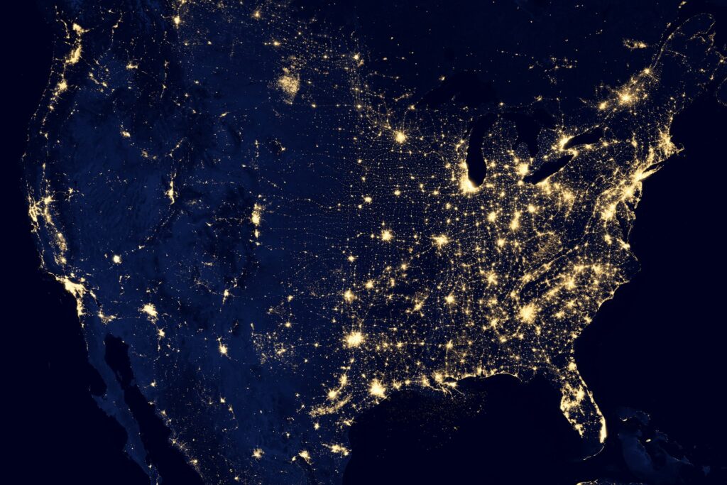 United States at night, permit expediting nationwide