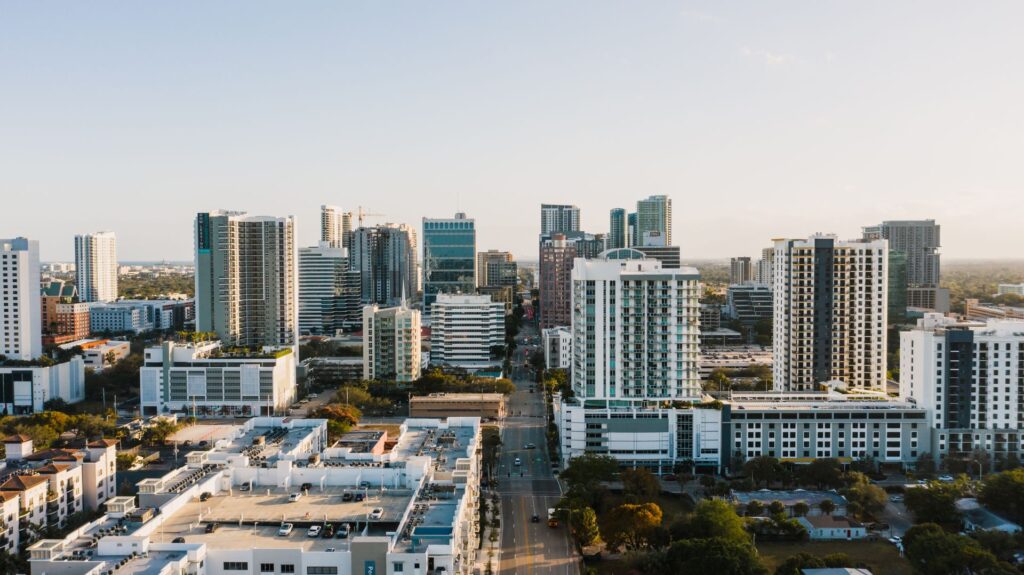 Downtown Fort Lauderdale high-rise buildings in Broward County