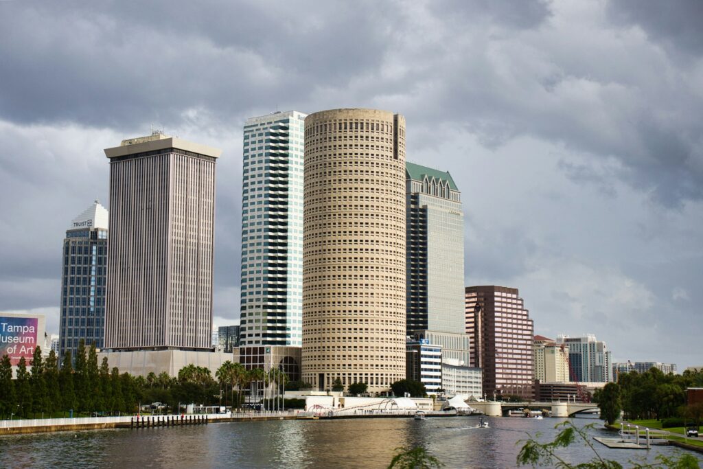 Office towers in downtown Tampa